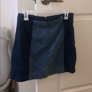 Denim free people skirt